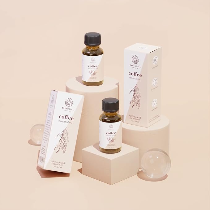 Coffee Essential Oil - Premium Grade 100% Undiluted Essential Oil | for Aromatherapy, Soaps, Lotions, & Candles | Vegan & Cruelty Free (1 Fl Oz)