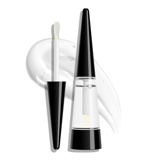 Lip Plumper, Extreme Plumping Lip Fuller, Hydrating and Transparent Lips Balm, Volumizing formula, Youthful Fuller Gloss, Smoother Lips and High Glossy, Non-Sticky- Black, 0.21 Fl Oz