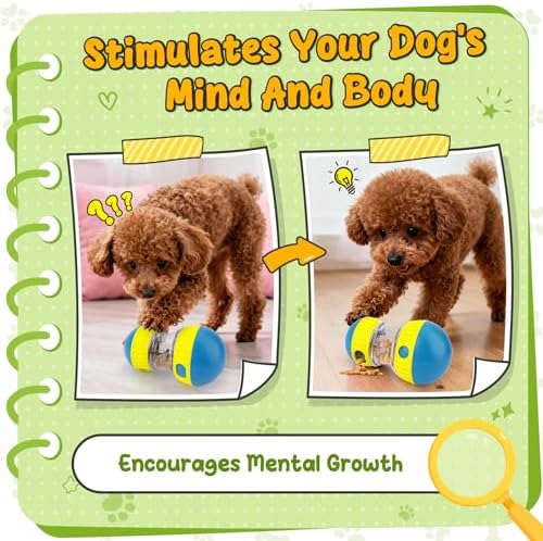KIPRITII Dog Puzzle Feeder Set with Slow Feeder Bowl & Treat Ball