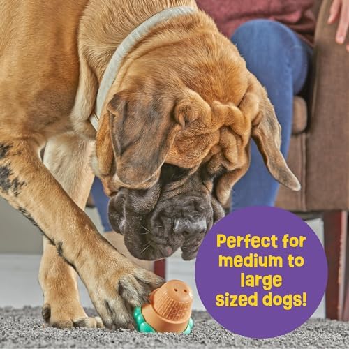 Brightkins Large Ice Cream Cone Treat Dispensers for Dogs - Interactive Dog Toys for All Breeds, Gifts for Dogs (Pack of 2)
