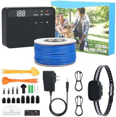 MASBRILL In-Ground Fence for 1 Dog – Waterproof Rechargeable Collars