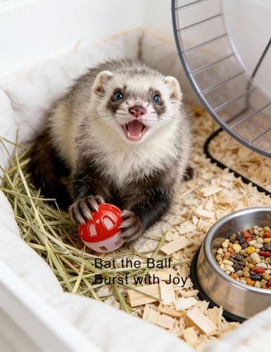 10 Pack Jingle Bell Toy Balls for Ferrets Hollow Play Toys