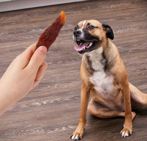 Golden Rewards Duck Wrapped Sweet Potato Dog Treats Grain-Free, No Artificial Colors or Flavors, No Corn or Soy, with Bone Waste Bag Dispenser and Roll (32 oz)