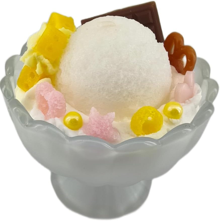 Generic Ice Cream Aromatherapy Candles, Glass Goblet, Decorative Dessert Shape, Fruits Fragrance, Birthday Festival Party Mother Gift (Jasmine Pineapple)