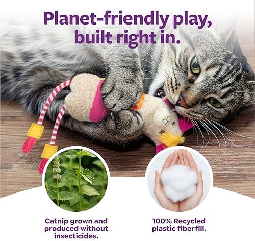 SmartyKat Leggy Llama Catnip Crinkly Plush Kicker Cat Toy, Soft Floppy Body for Wrestling & Bunny Kicks for Cats & Kittens