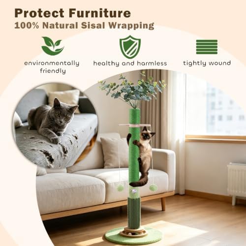 37.5'' Tall Cat Scratching Post,Cat Toys,Scratcher Tree for Indoor