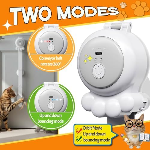 2-in-1 Electric Cat Wand, Rechargeable Auto Toy, Suction & Hanging