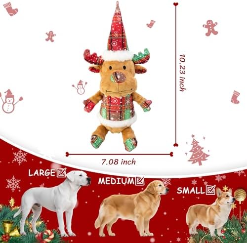 Christmas Dog Toy Squeaky Interactive Dog Toys Indoor Outdoor Play