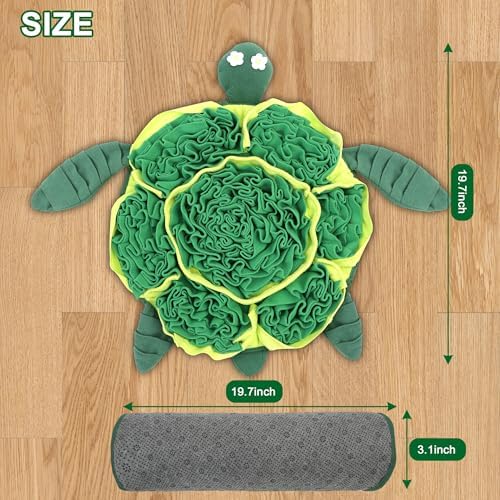 Snuffle Mat for Dogs - Interactive Puzzle Feeding Game for Stress Relief & Foraging Skills | Dog Toys to Keep Them Busy | Small/Medium/Large Dogs Turtle Design