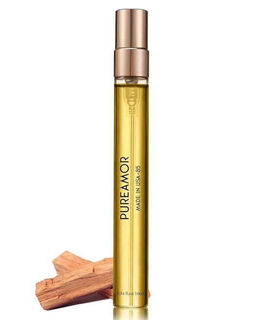 PUREAMOR Pheromones Cologne for Women & Men, Note of Vanilla, Musk, Smoky Wood Perfume, Long lasting Mini Perfume Oil, Enhanced Fragrance Travel Size Pheromone Perfume Spray, Made in USA (Palo Santo)