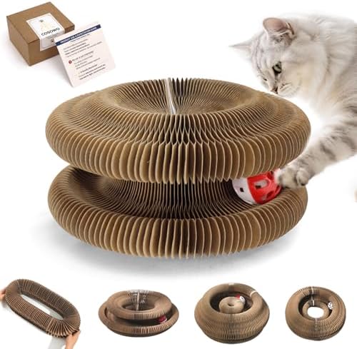 Magic Organ Cat Toy Upgrade Foldable Cardboard Cat Scratcher, 1 Pack