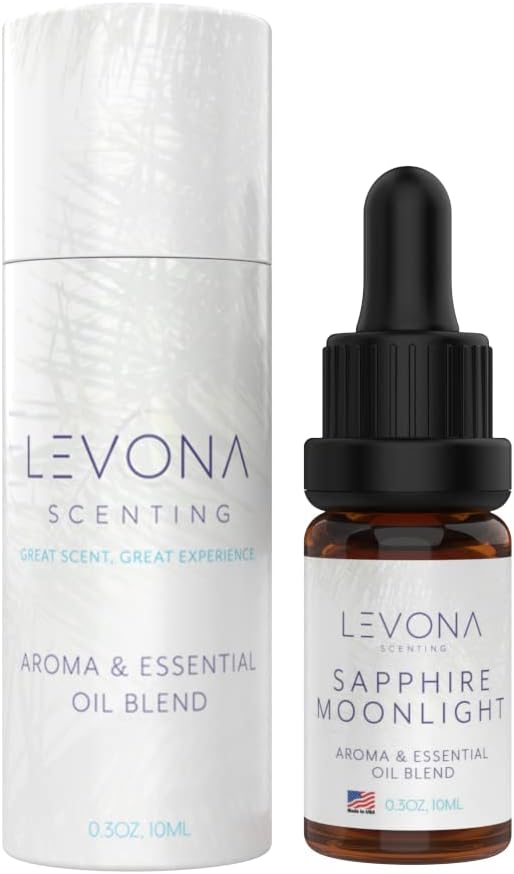 Levona Scent Pure Essential Oils for Diffusers for Home, Hotel & Office - Sapphire Moonlight Essential Oil - Oil Diffusers Essential Oils - Home Luxury Scents - 10 Ml Fragrance Oil