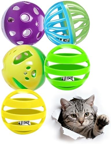 5 Pack Bell Cat Balls for Indoor House Cats