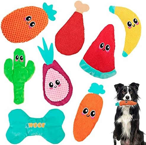 AWOOF Dog Toys No Stuffing, Crinkle Dog Chew Toys