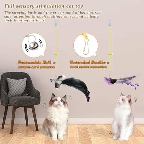 Cat Bird Toy for Indoor Cats Self Play
