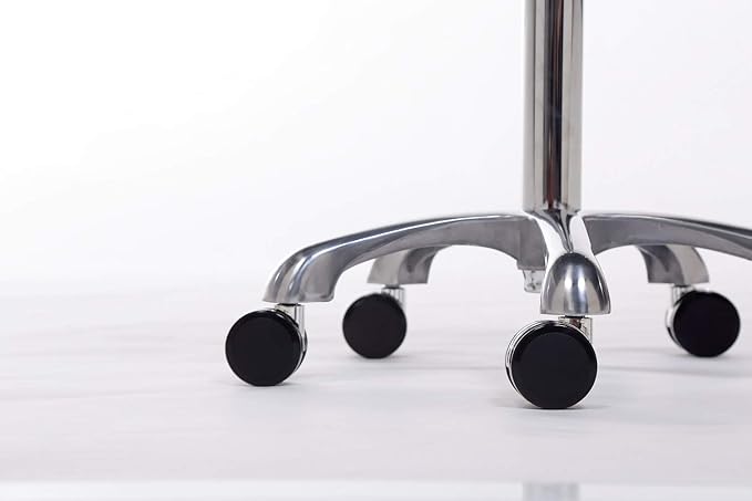 Hydraulic Saddle Rolling Adjustable, Heavy-Duty (350 lbs) Stool Chair for Beauty Salon Massage Dental Clinic Home Office Use (Black)