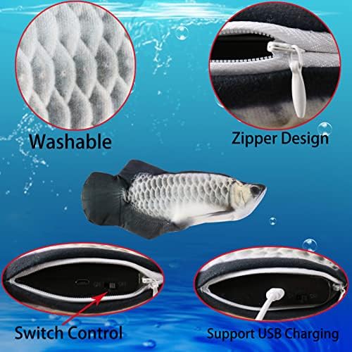 Flopping Fish Electric Dog Toy,Realistic Interac tive for Small Medium Dogs