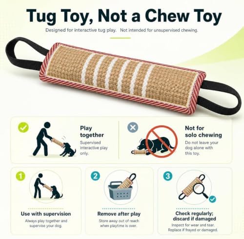 DGSL Dog Tug Toy Dog Bite Jute Pillow Pull Toy 4 Packs