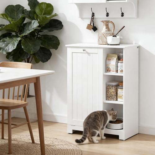 Tilt-Out Dog Food Storage Cabinet, Multi Size, White
