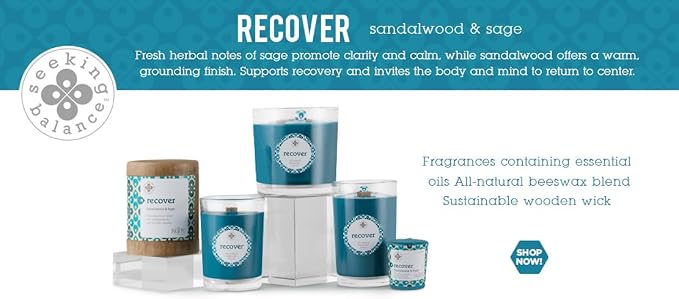 Root Candles Seeking Balance Wood Wick Spa Candle Aromatherapy Candle, 12-Ounce, Restore: Sandalwood & Sage