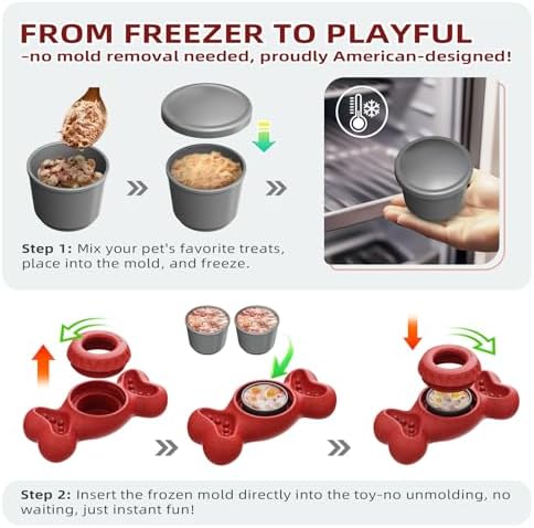 Frozen Dog Toy to Keep Them Busy, Though Dog Toys for Aggressive Chewers, Indestructible Dog Toy for Large Medium Small Breed, Chew Toys for Dogs Reduces Anxiety & Solve Boredom
