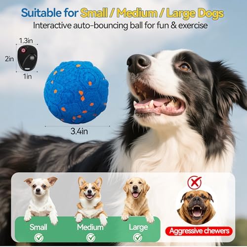 Newget Interactive Dog Toy Ball Replacement Shell, Chew-Resistant Blue
