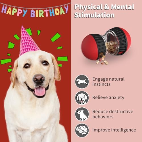 Interactive Dog Treat Puzzle Toys Food Dispensing Enrichment