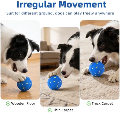 Interactive Dog Ball, Automatic Dog Toy, 3 Modes, ETPU Shell, USB-C
