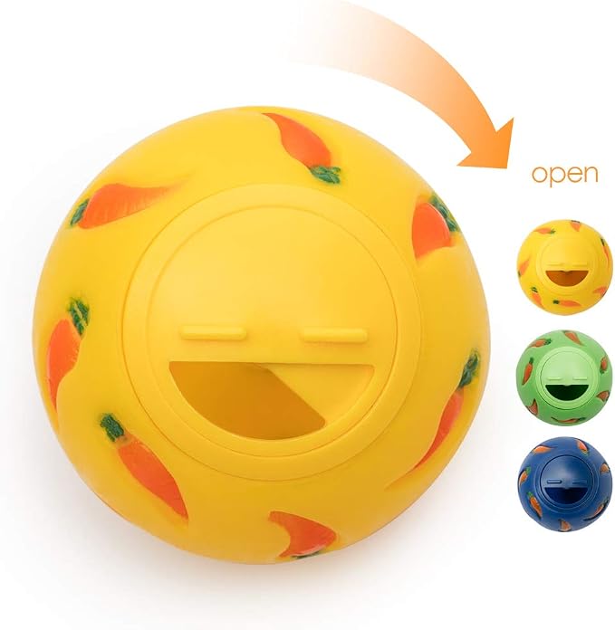 Niteangel Small Animal Treat Ball: Adjustable Treat Dispenser | Encourages Exploration & Reduces Boredom - Snack Ball for Guinea Pigs Rabbits Hedgehogs and Other Small Pets