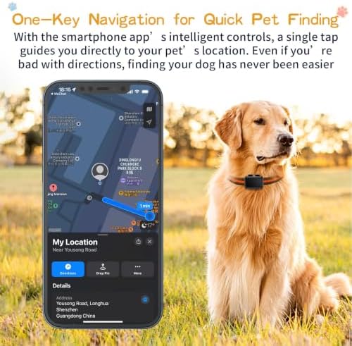 Traction Smart Dog GPS Tracker | Real-Time Pet Tracking with Virtual Fence | Waterproof | Global Positioning | Dog Collar