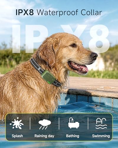 Dog Shock Collar - 4500FT Dog Training Collar with Remote, Grenn 2 Pack | IPX8 eCollar with No-Shock Mode, Beep(1-8) Vibration(1-16) Shock(0-99), Waterproof Electric Colalr for Small Medium Large Dog