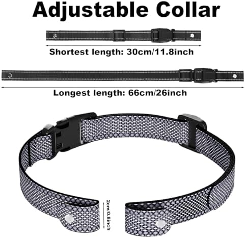 Aikko 2-Pack Replacement Straps for GPS Dog Shock Collar, Red & Purple