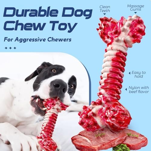 SHARLOVY Dog Chew Toys for Aggressive Chewers
