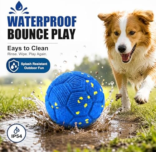 vinkey Interactive Dog Ball Toy, Automatic Moving Bouncing Rolling Smart Dog Toy, E-TPU Durable Motion Activated Ball, IP54 Splash Proof for Medium Large Active & Smart Dogs Indoor Outdoor