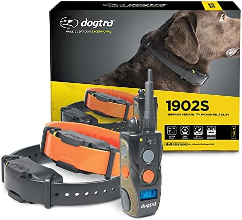 Dogtra 1902S Ergonomic 3/4-Mile IPX9K Waterproof High-Output 2-Dog Remote Dog Training E-Collar