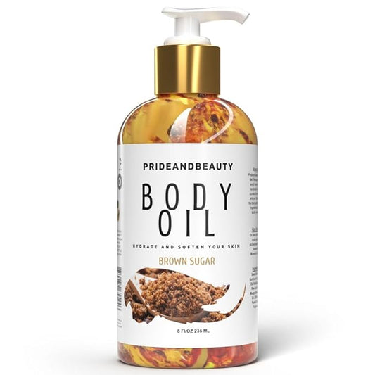 PrideandBeauty After Shower Oil. Skin Hydrating Oil. Body Oil Scented. Body Oils For Women Dry Skin. (Brown Sugar)