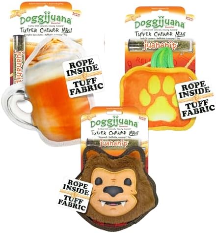 Doggijuana Tuffer Chewer Fall Dog Toys | Werewolf, Pumpkin Spice & Lantern
