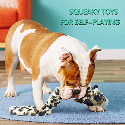 SHARLOVY Dog Squeaky Toys No Stuffing, 3 Pack Crinkle Dog Toys for Small