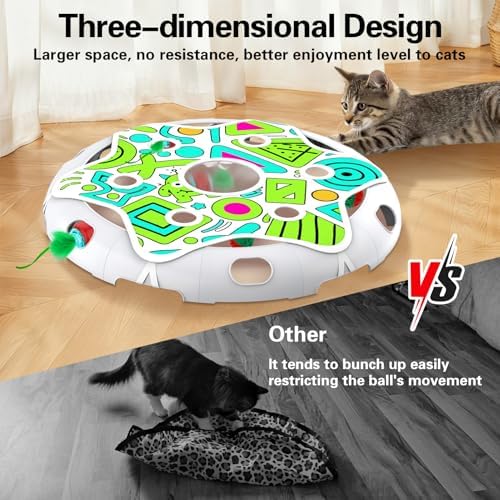 Sofolor Interactive Cat Toy, Exercise Cat Toys for Indoor Bored Adult Cats