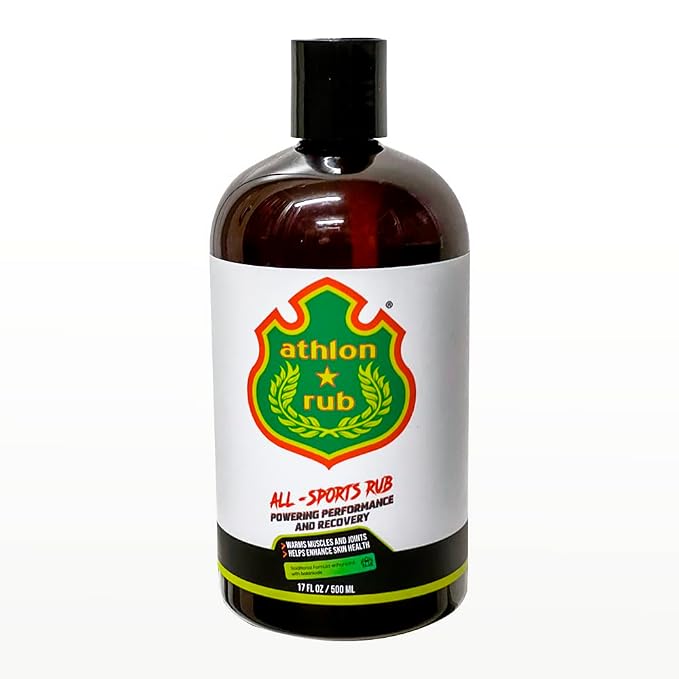 Plant Based Muscle Rub - Coach Team Bottle - Thai Oil - Sport Massage Oil Liniment. Great for Muscle Warm up, Activation, & Recovery with Arnica, Turmeric, Ginger - 500 ml / 17 fl oz