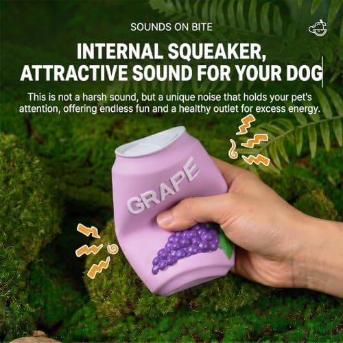 Cookies Beer Cola Whisky Orange-Juice Chips Stylish Squeaky Toys for Aggressive Chewers, Durable Squeak for Puppy Teething, Interactive Plush for Boredom and Anxiety Relief(Whisky)