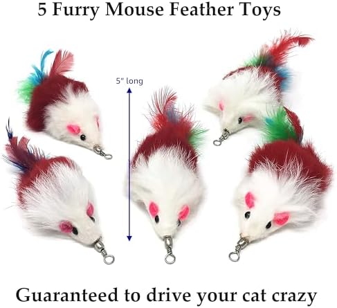 Pet Fit For Life 10-Piece Kitten Toy Refill Pack for Interactive Wands