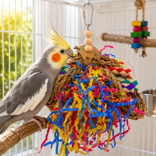 Bonka Bird Toys Mini Taco 1359 Foraging Bird Toy Parrot Cages Cockatiel Parakeet Conure Lovebird Toys.