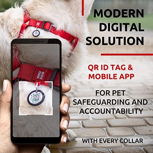 WAUDOG Waterproof Dog Harness with QR Code Tag & Metal Clasp