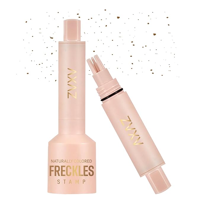 Freckle Stamp, Waterproof Long Lasting Quick Dry Freckle Stamp Pen, 5-Point Faux Freckle Stamp Makeup Tool, 4 Colors Available Natural-Looking Lifelike Sunkissed Face Freckle Makeup (2# Medium)