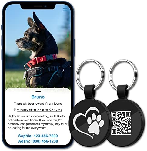 MYLUCKYTAG QR Code Dog Tags - Scan for Instant Pet Location Alert Email