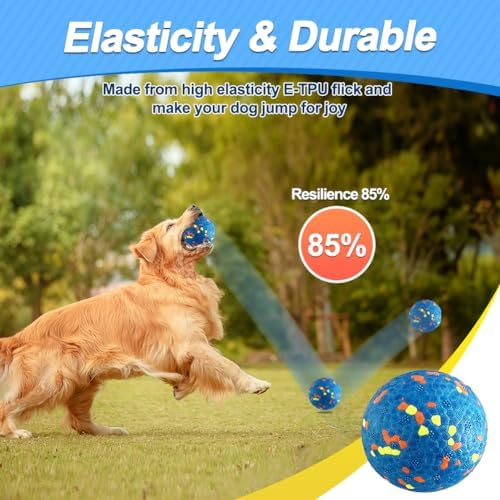 Mankoda Dog Balls, 3" Indestructible Tennis Balls for Aggressive Chewers