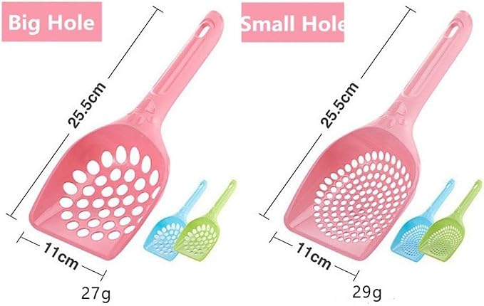 Pink Plastic Cat Litter Scoop Pet Care Sand Waste Scooper Shovel Hollow Cleaning Tool Pet Supplies Easy to Clean Cat Litter Scoops Litter and Housebreaking Pet Supplies