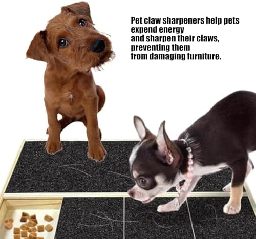 Dog Nails Grooming Board Multifunctional Removable Treat Dispenser and Scratch Training Tool Natural Wood Dog Scratch Board with Built-in Treat Dispenser for Gentle Nails Care