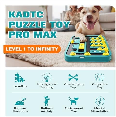 KADTC XL Dog Puzzle Toy Pro Max, Level 1-Infinite Brain Game for Smart Dogs